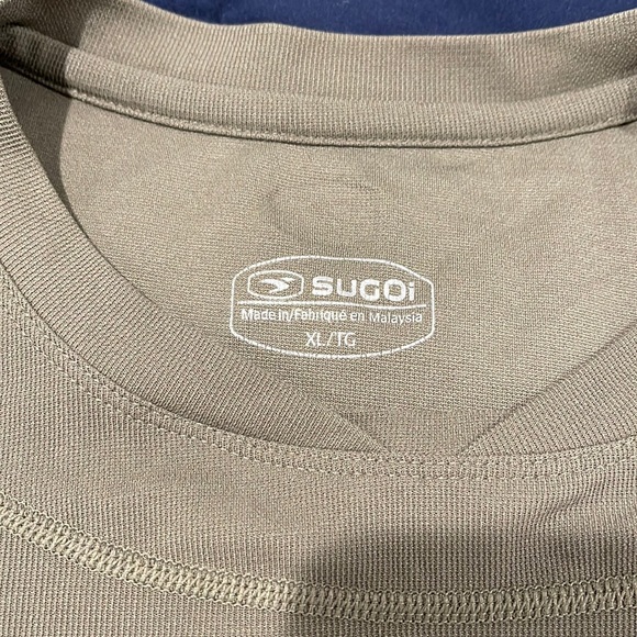SUGOi Running T-Shirt. XL. Used. Tan/Green color. - Picture 2 of 6
